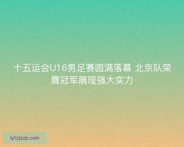 十五运会U16男足赛圆满落幕 北京队荣膺冠军展现强大实力