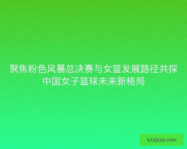 聚焦粉色风暴总决赛与女篮发展路径共探中国女子篮球未来新格局